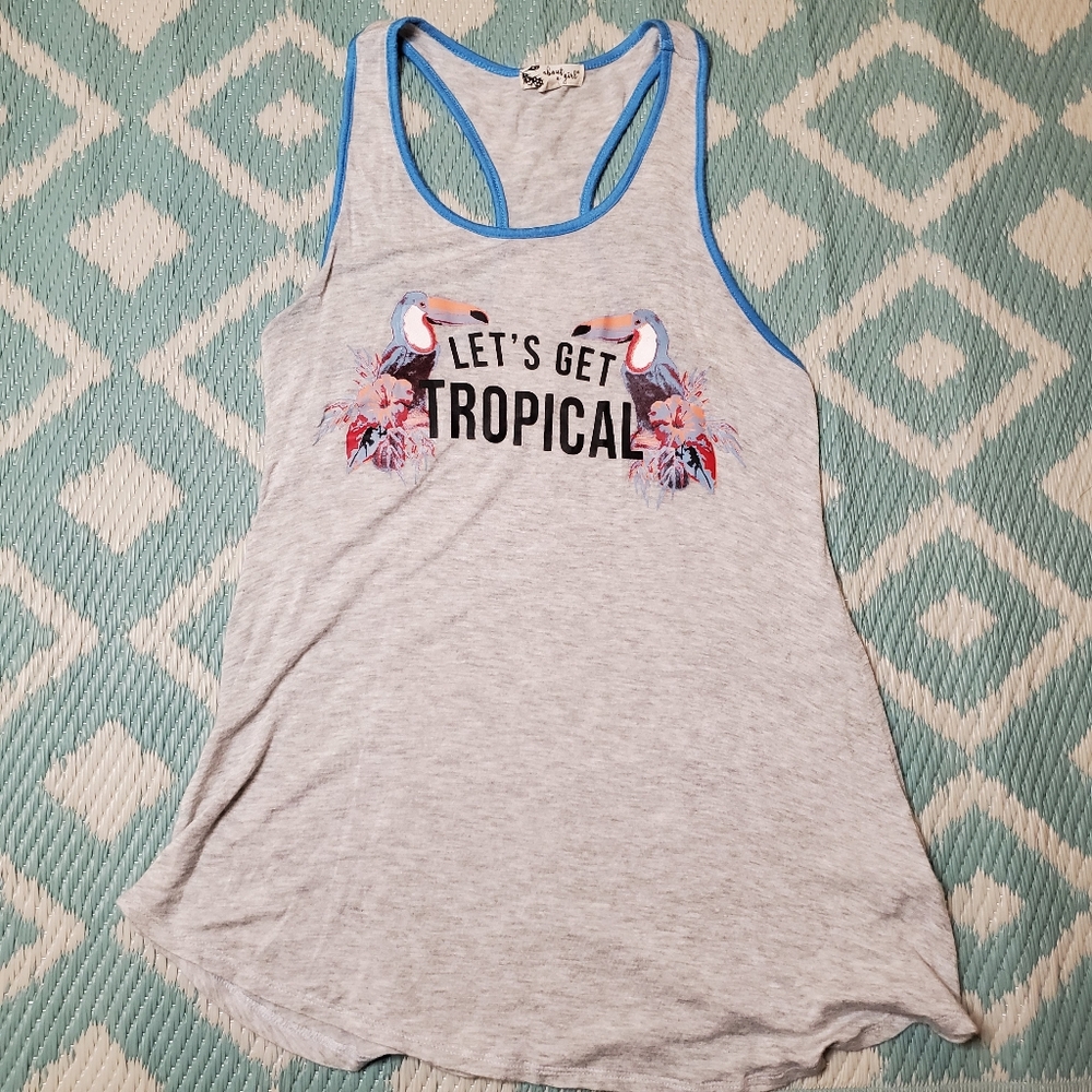 About A Girl Let's Get Tropical Tank Top